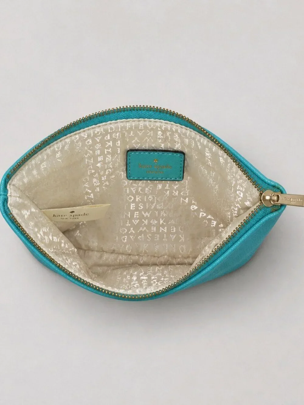 Kate Spade Wristlet Clutch Turquoise Polka Dot